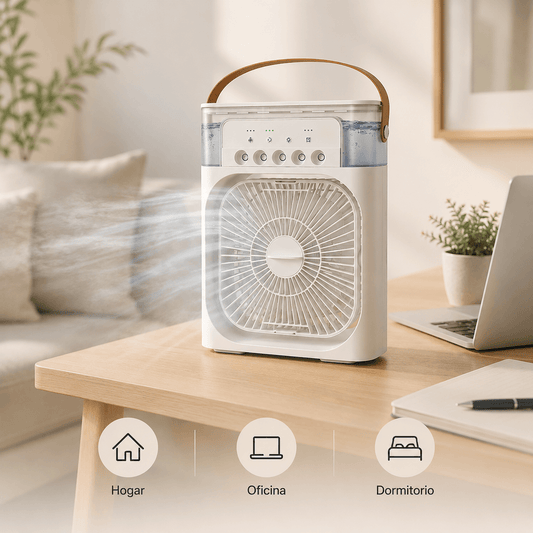 Ventilador Climatizador con Pulverizador Portátil